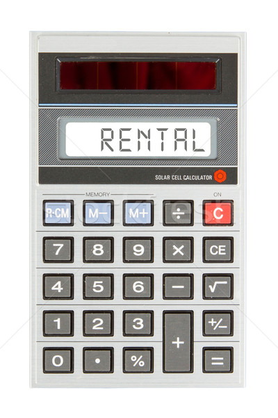 öreg számológép bérlés mutat szöveg kirakat Stock fotó © michaklootwijk