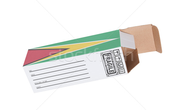 Export produs Guyana hârtie cutie Imagine de stoc © michaklootwijk