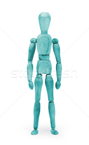 Wood figure mannequin with bodypaint - Blue Stock photo © michaklootwijk