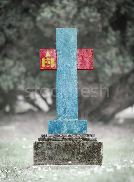 Gravestone in the cemetery - Mongolia Stock photo © michaklootwijk