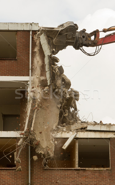 Demolishing a block of flats Stock photo © michaklootwijk