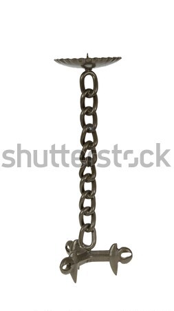 Lang kandelaar keten geïsoleerd witte licht Stockfoto © michaklootwijk