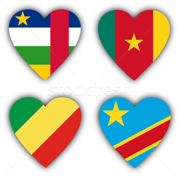 Flags in the shape of a heart, coutries Stock photo © michaklootwijk