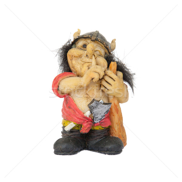 Small statue of a nosepicking troll Stock photo © michaklootwijk