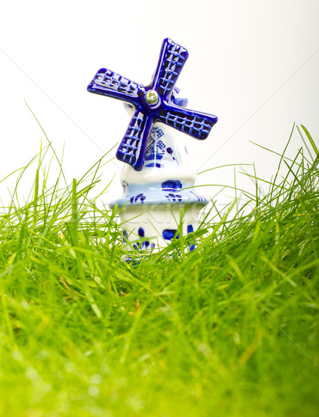 Dutch mini porcelain windmill Stock photo © michaklootwijk