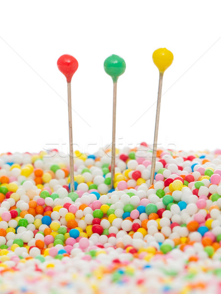 Straight pins in candy Stock photo © michaklootwijk