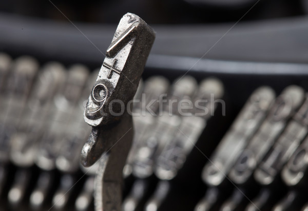 Hammer alten Handbuch Schreibmaschine schriftlich Tastatur Stock foto © michaklootwijk