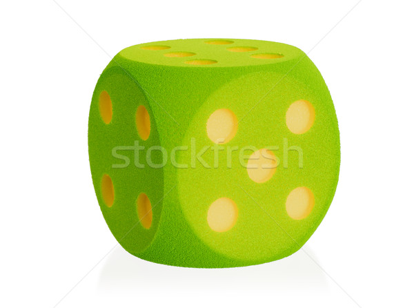 Nagy zöld hab kocka izolált fehér Stock fotó © michaklootwijk