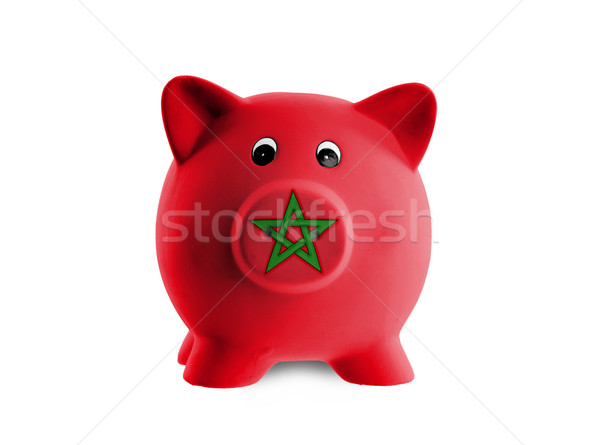 ストックフォト: セラミック · 貯金 · 絵画 · フラグ · モロッコ · お金