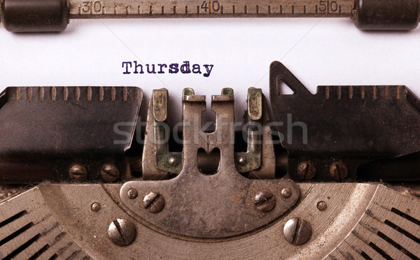 Thursday typography on a vintage typewriter Stock photo © michaklootwijk