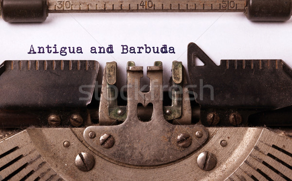 Old typewriter - Antigua and Barbuda Stock photo © michaklootwijk