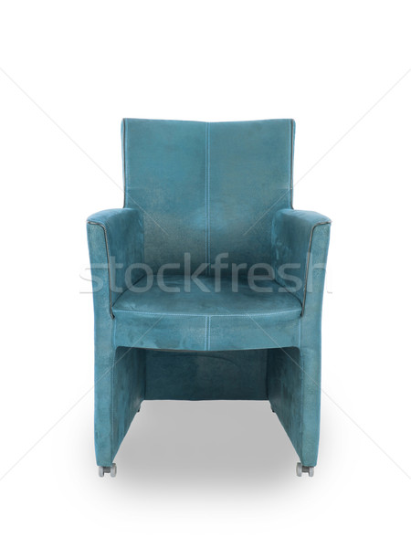 Blue Leather Dining Room Chair Stock Photo Micha Klootwijk Blue Leather Dining Room Chair Stock