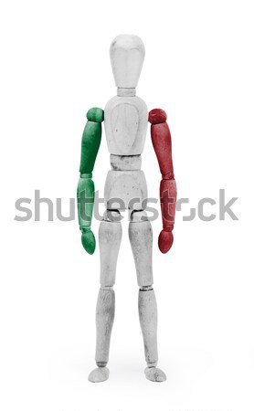 Stock photo: Wood figure mannequin with flag bodypaint - Afghanistan