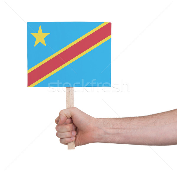 Mano pequeño tarjeta bandera Congo Foto stock © michaklootwijk