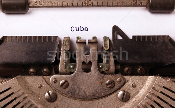 Eski daktilo Küba ülke teknoloji Stok fotoğraf © michaklootwijk