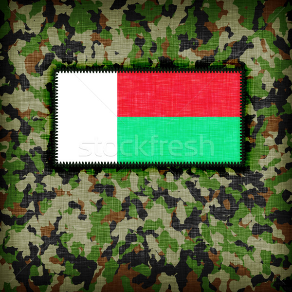 Zdjęcia stock: Kamuflaż · uniform · Madagaskar · banderą · tekstury · streszczenie