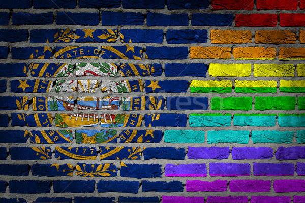 Dark brick wall - LGBT rights - New Hampshire Stock photo © michaklootwijk