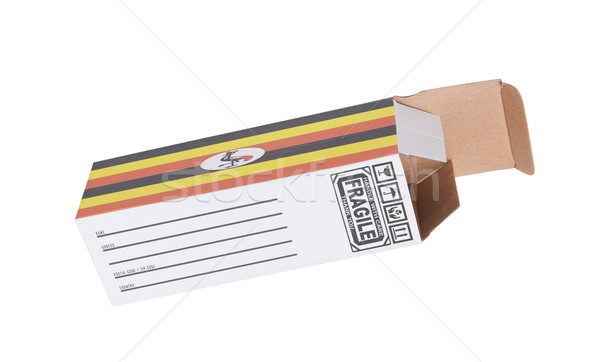 [[stock_photo]]: Exporter · produit · Ouganda · papier · boîte