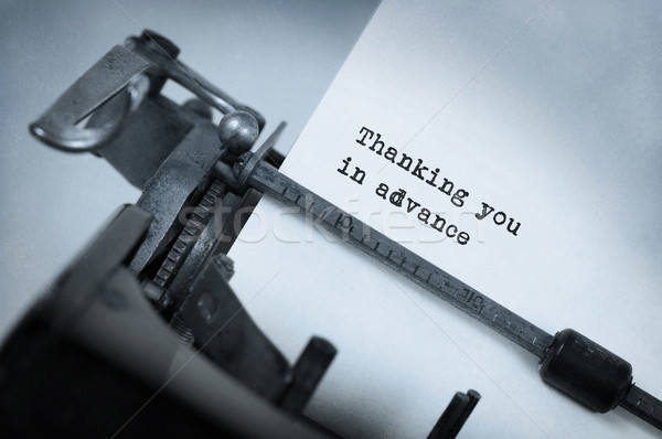 Vintage inscription made by old typewriter Stock photo © michaklootwijk