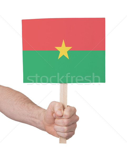 Hand holding small card - Flag of Burkina Faso Stock photo © michaklootwijk