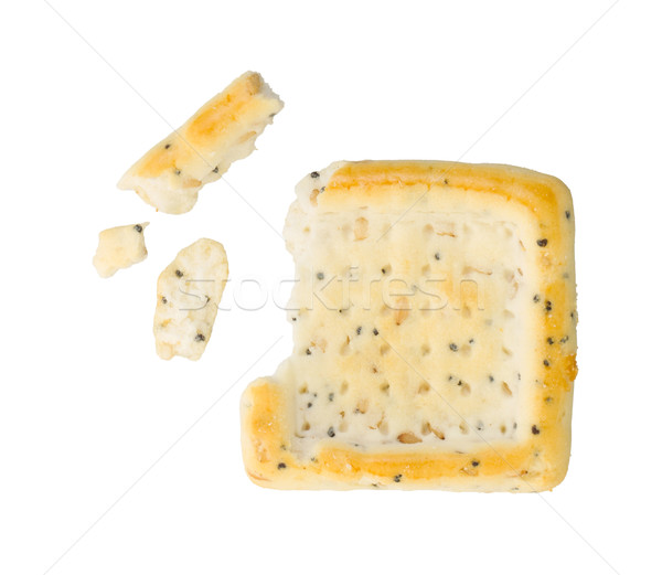 Broken square cracker isolated Stock photo © michaklootwijk
