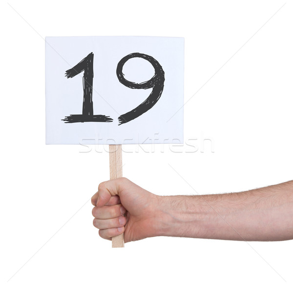 Sign with a number, 19 Stock photo © michaklootwijk