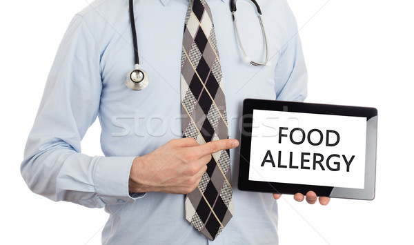 Foto stock: Médico · tableta · alimentos · alergia · aislado