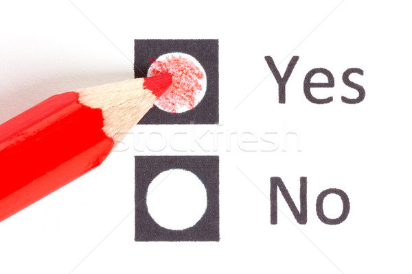 Zdjęcia stock: Czerwony · farbują · tak · nie · głosowanie