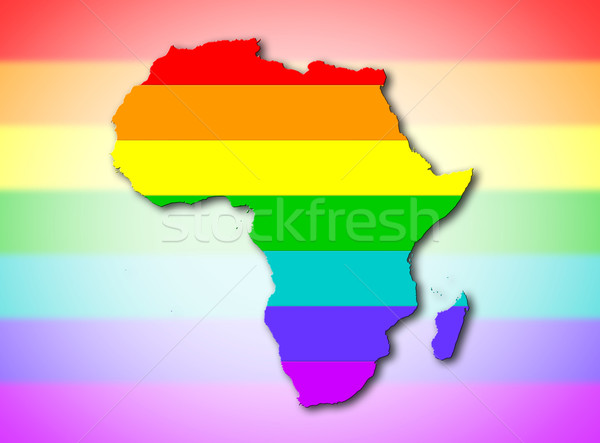 Africa - Rainbow flag pattern Stock photo © michaklootwijk