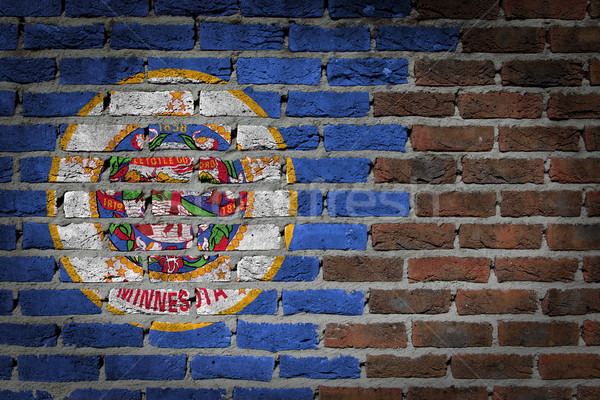 Brick wall texture with flag Stock photo © michaklootwijk