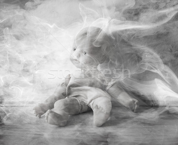 Palenia dzieci baby pracy dymu Zdjęcia stock © michaklootwijk