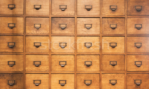 Apothecary wood chest with drawers Stock photo © michaklootwijk