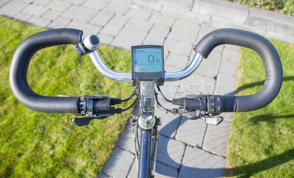 Elektryczne rower słońce nowoczesne rowerów używany Zdjęcia stock © michaklootwijk
