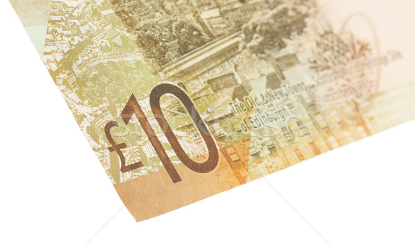 Scottish Banknote, 10 pounds, isolated on white Stock photo © michaklootwijk