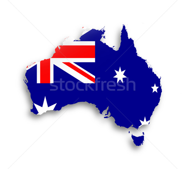 Australia map with the flag inside Stock photo © michaklootwijk