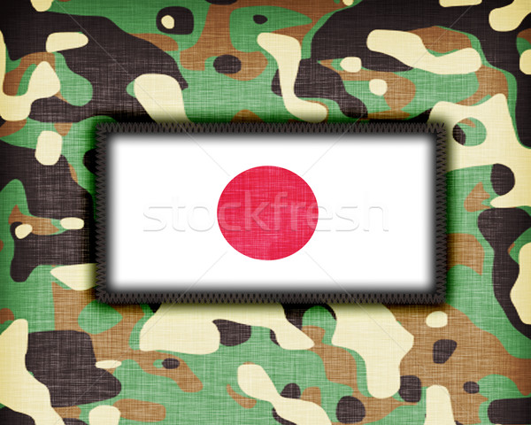 Tarnung einheitliche Japan Flagge Textur abstrakten Stock foto © michaklootwijk