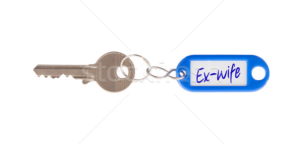 Key with blank label isolated Stock photo © michaklootwijk