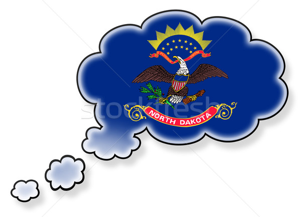 Flag in the cloud, isolated on white background Stock photo © michaklootwijk