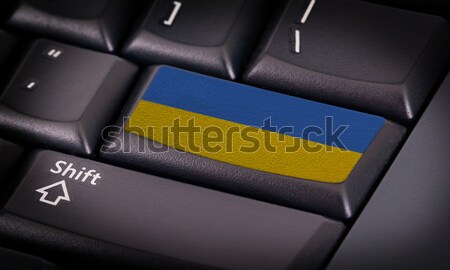 Flagge Tastatur Taste Gabon Design Laptop Stock foto © michaklootwijk