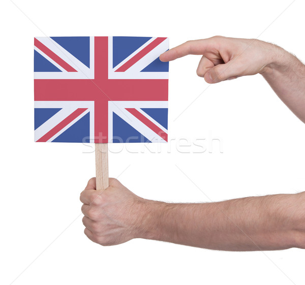 Hand holding small card - Flag of the UK Stock photo © michaklootwijk