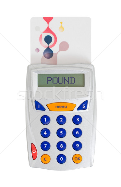 Stock photo: Card reader for reading a bank card