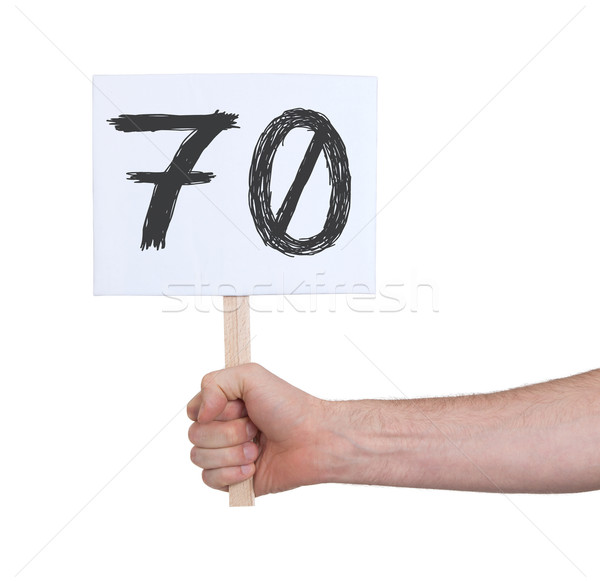 Sign with a number, 70 Stock photo © michaklootwijk