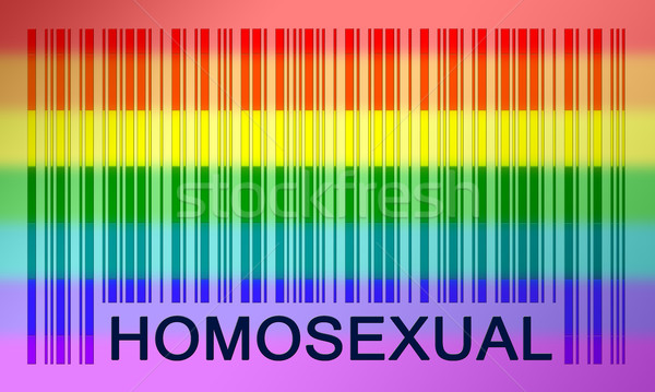 Barcode bandiera gay orgoglio verniciato superficie Foto d'archivio © michaklootwijk