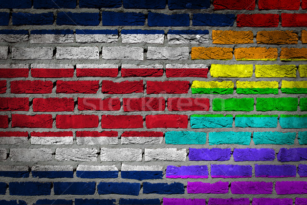 Stock photo: Dark brick wall - LGBT rights - Costa Rica