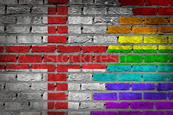 Dunkel Backsteinmauer Rechte england Textur Flagge Stock foto © michaklootwijk