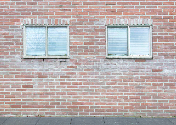 Old vintage brick wall with windows Stock photo © michaklootwijk