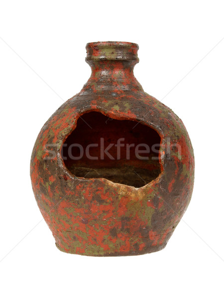 Old red vase from clay, the handwork Stock photo © michaklootwijk