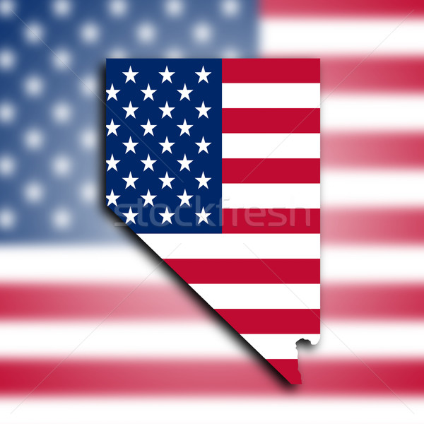 Mappa Nevada bianco paese banner USA Foto d'archivio © michaklootwijk