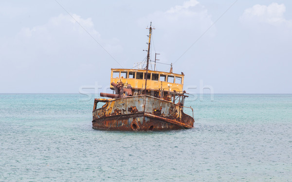 Unidentified sunken vessel Stock photo © michaklootwijk