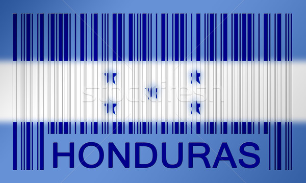 Barkod bayrak Honduras boyalı yüzey dizayn Stok fotoğraf © michaklootwijk
